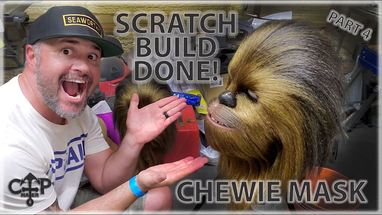 Star Wars Chewbacca Build .  Finishing Out The Mask!  Hair, Hair, and more Hair!!!