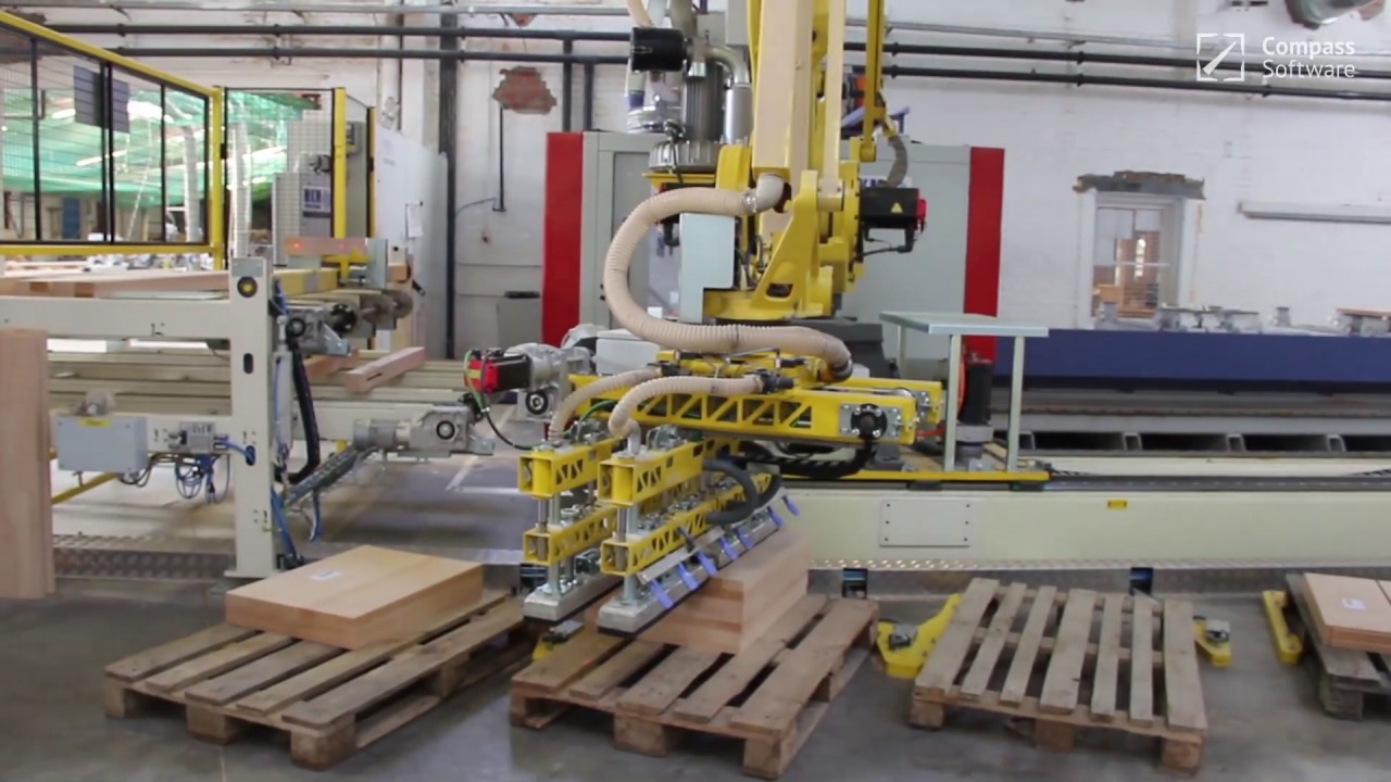 Industry 4.0 - Automated Post and Tread Processing | Automatische Stufen-  und Pfostenbearbeitung