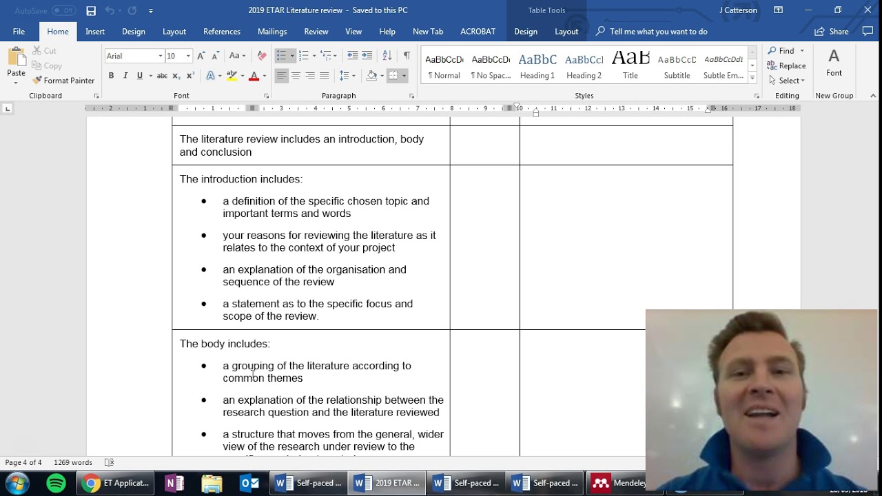 Experienced Teacher 4 - Literature Review