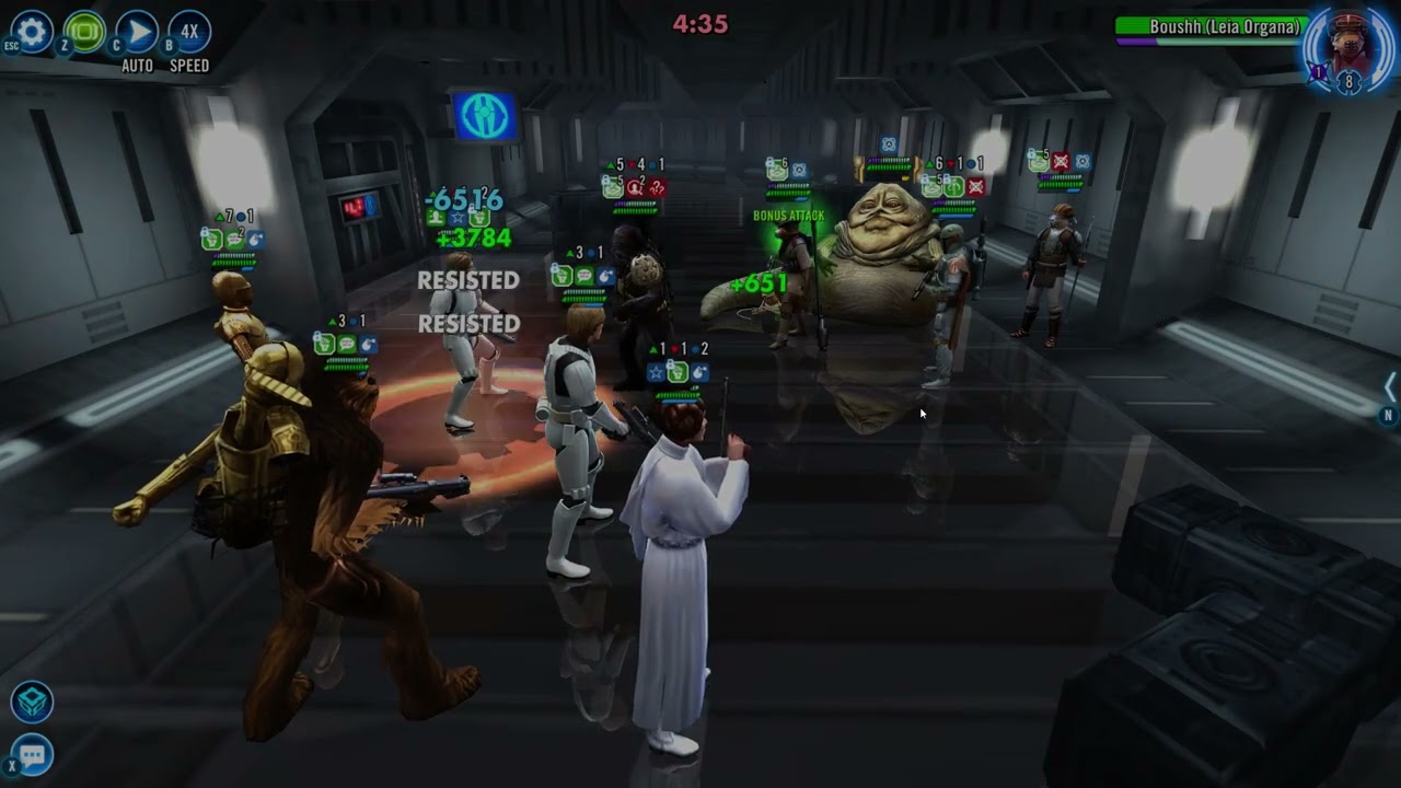 Stormtrooper Luke easily beats Jabba in Squad Arena