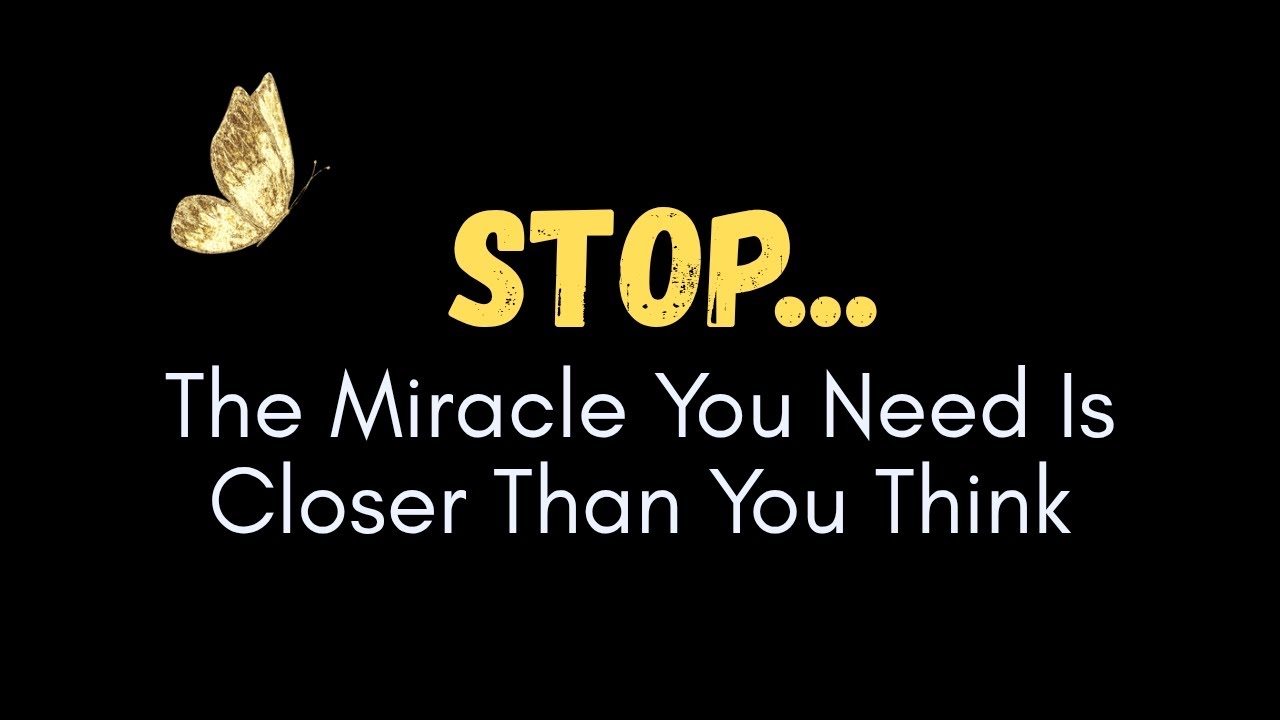 This is the Sign Your Miracle is Close