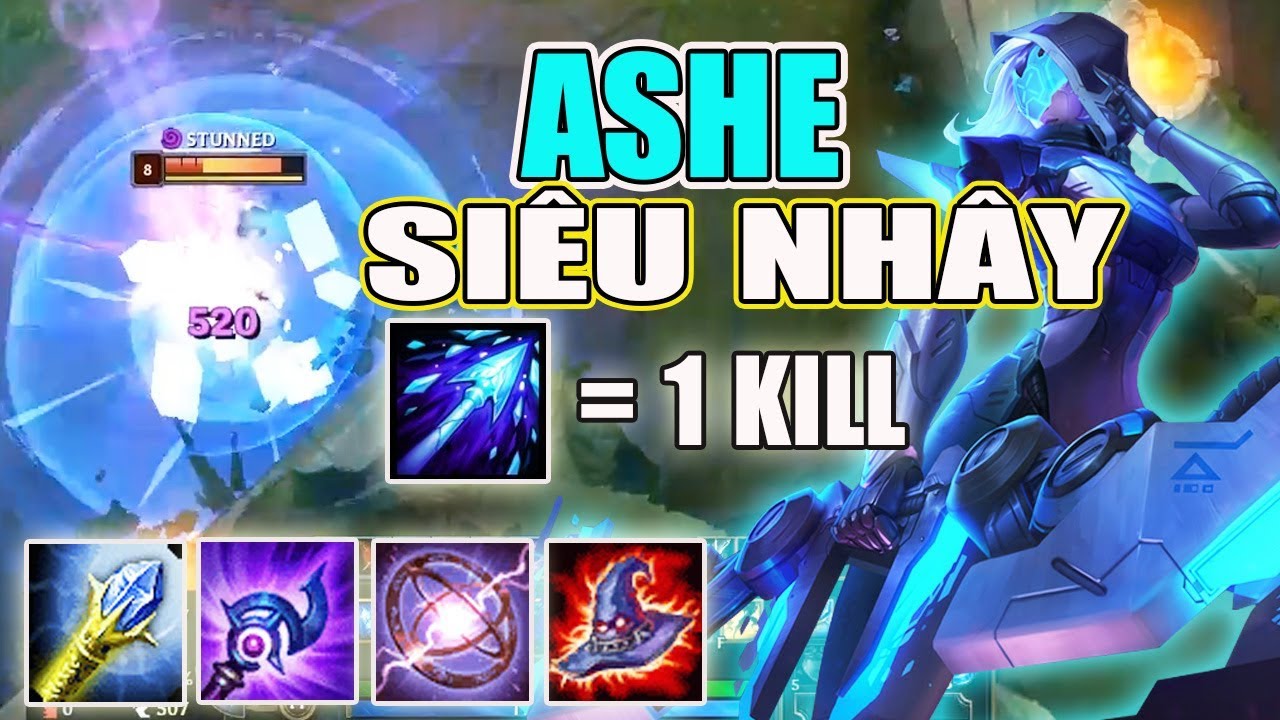 1 R = 1 MẠNG ? ĐỘ BÁ ĐẠO CỦA ASHE KHI LÊN FULL AP - AR URF 2019