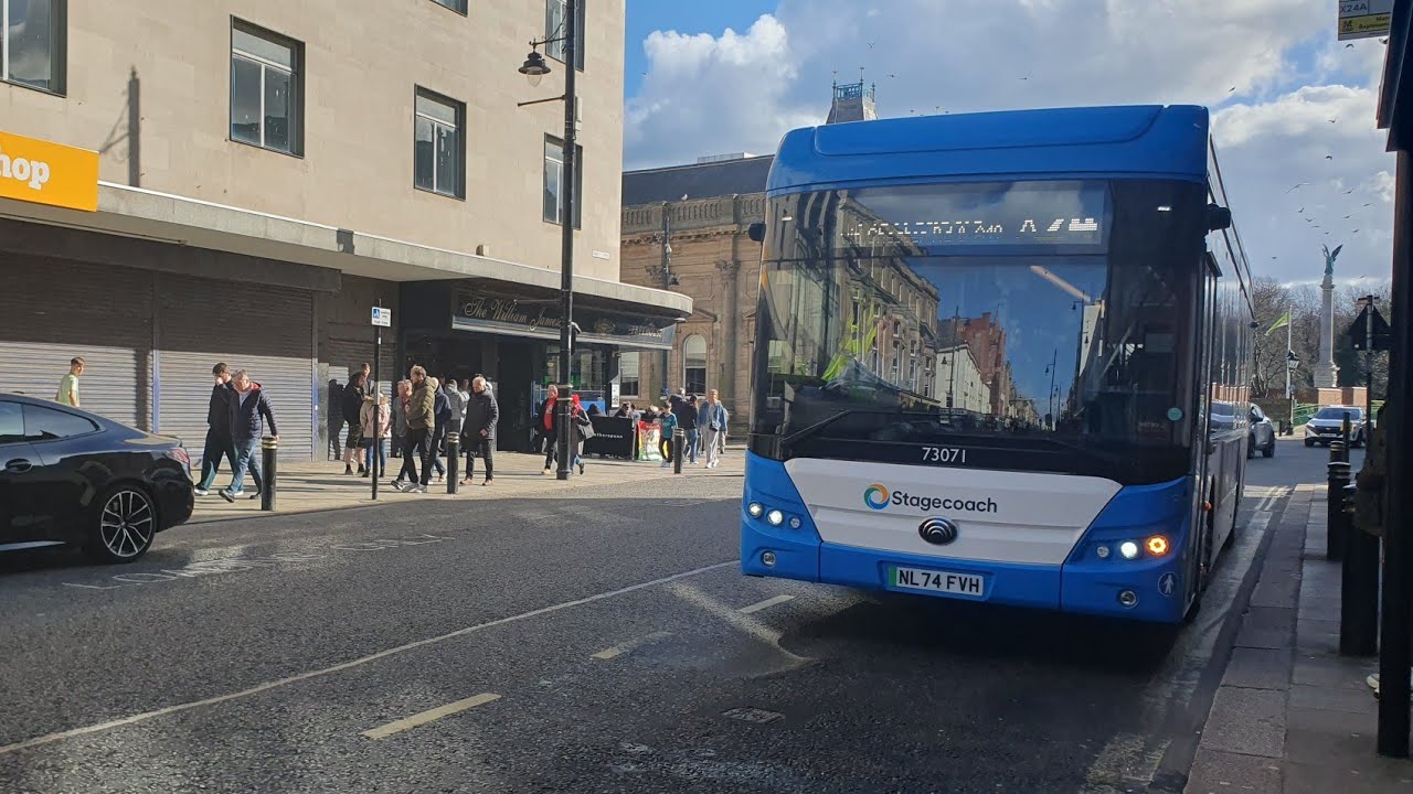 35 Minutes Late: 73071/NL74 FVH Stagecoach Northeast Yutong E12LF On The X24