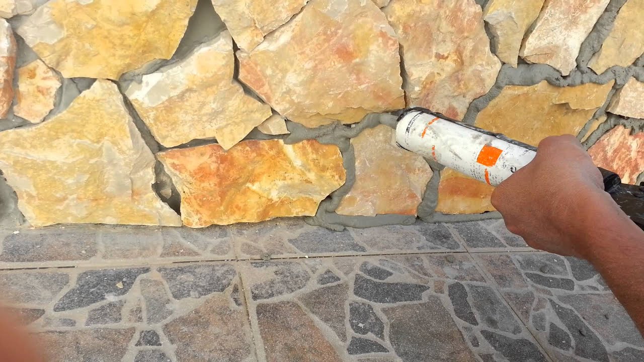 Uma das t&eacute;cnicas para betumar pedra r&uacute;stica...