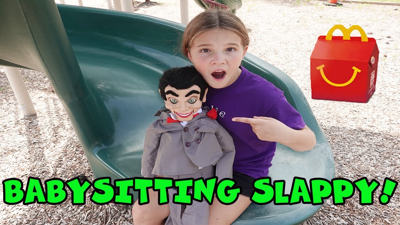 Babysitting Slappy! Slappy Goes To Mcdonalds!