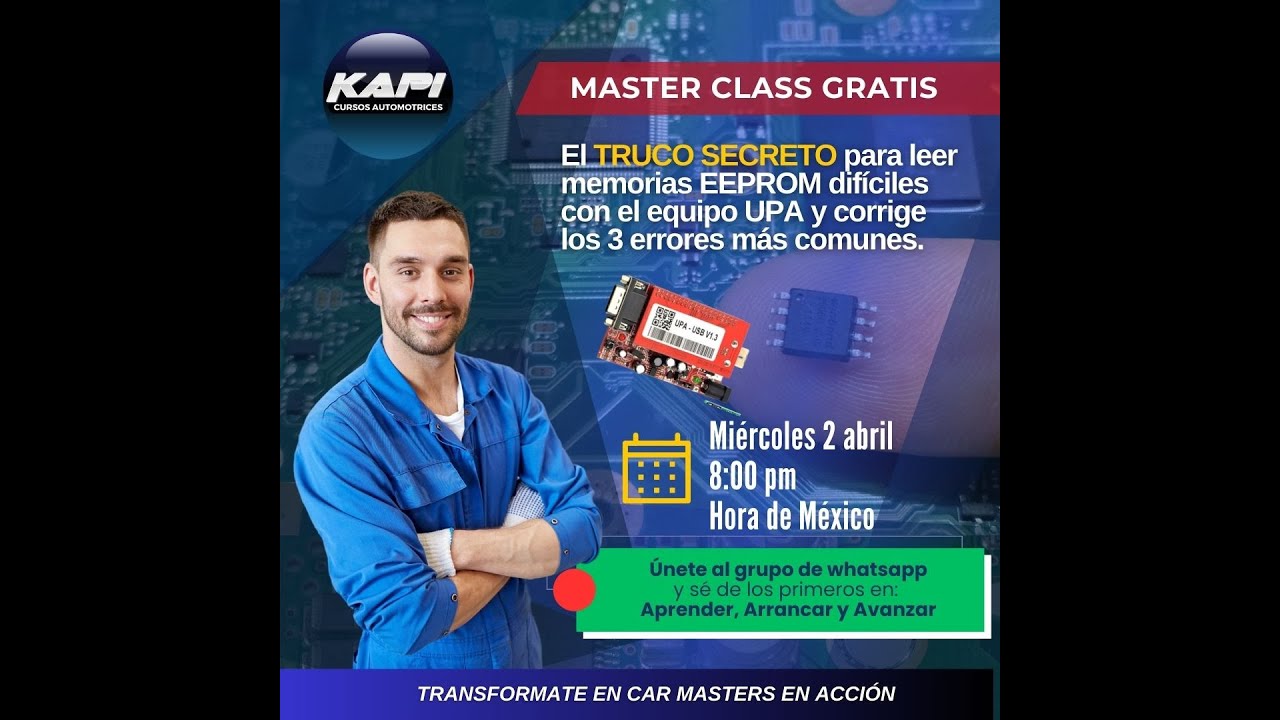 El Truco Secreto para leer memorias eeprom con Upa Master Class Gratis