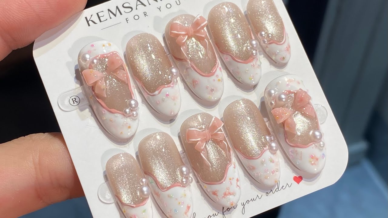 Làm nailbox cùng mình nha🫶🏻😚/ nail tiểu thư cute bánh ngọt 🎀 #lamnail #nailbox #nailcute #naildesign