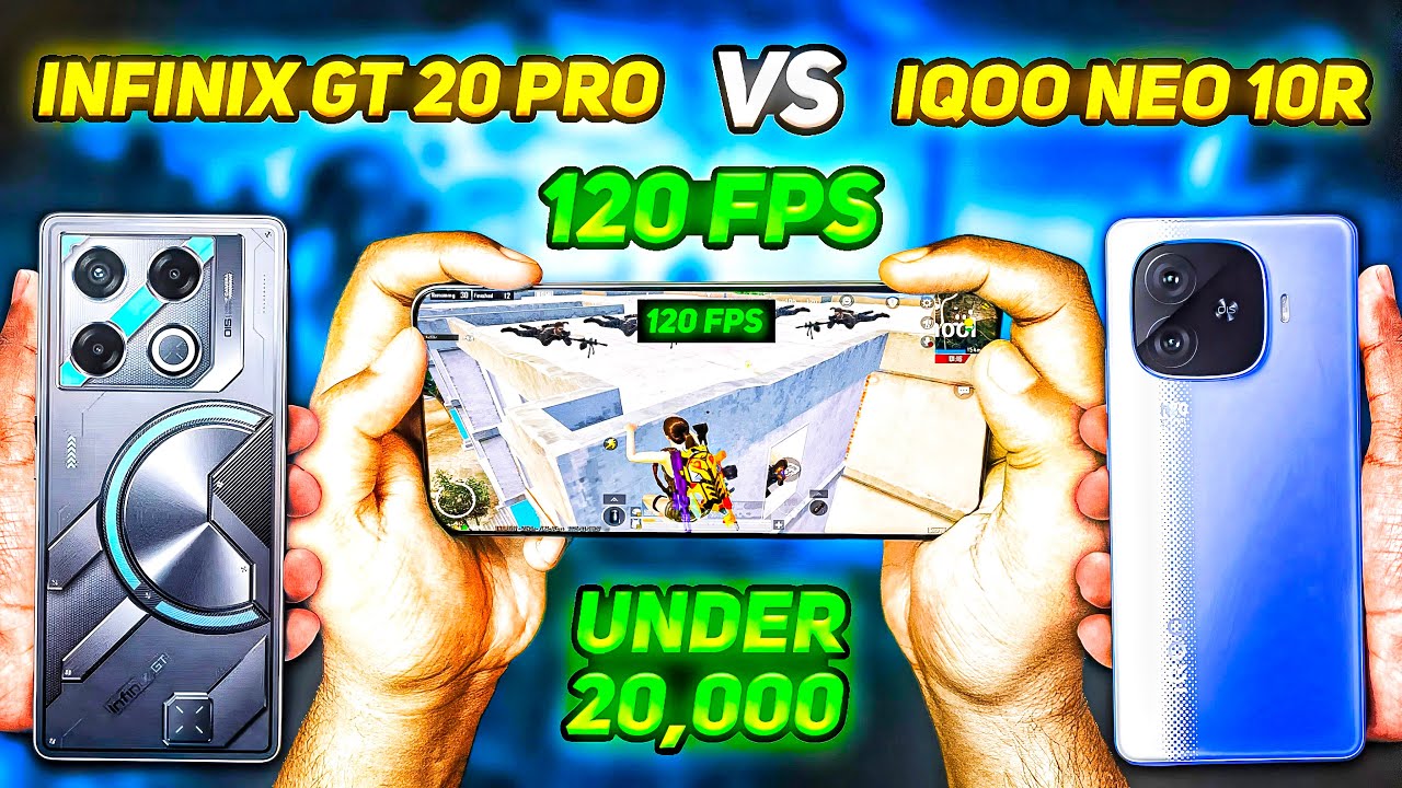 INFINIX GT 20 PRO VS IQOO NEO 10R 😱🔥120 FPS IN PUBG BGMI | BEST PHONE UNDER 20000 | IQOO NEO 10R
