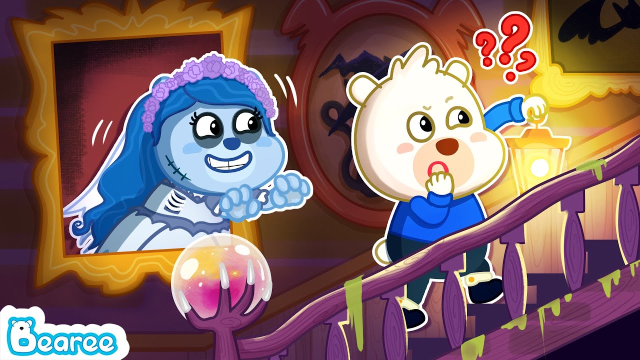 Ghost Bride Tests Groom Bearee's Courage | Spooky House Challenge on Halloween Night | Bearee Bear