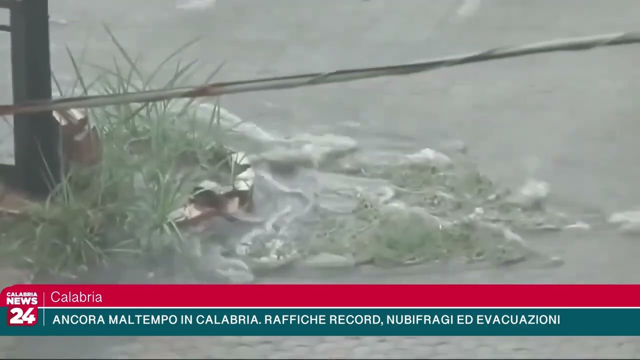 Ancora maltempo in Calabria. Raffiche record, nubifragi ed evacuazioni