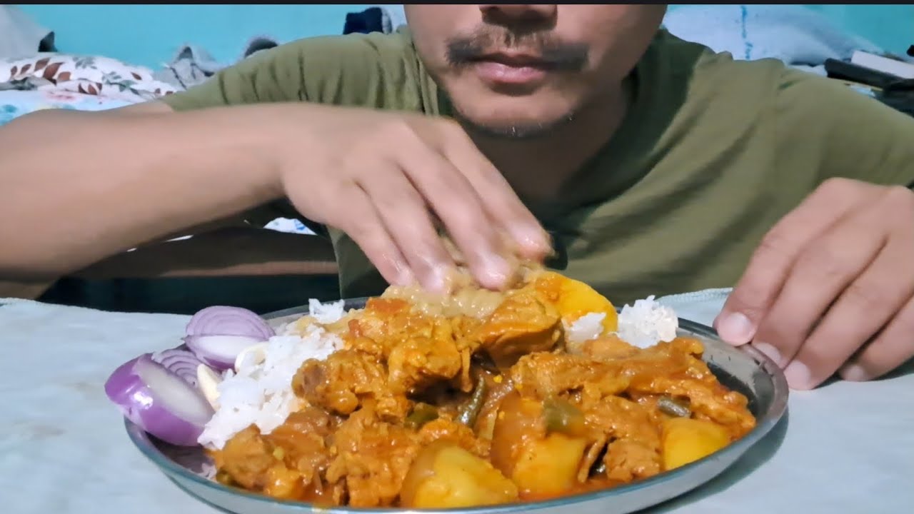 Spicy and Masala Pork Curry in Village style || Village Food || Pork Mukbang 