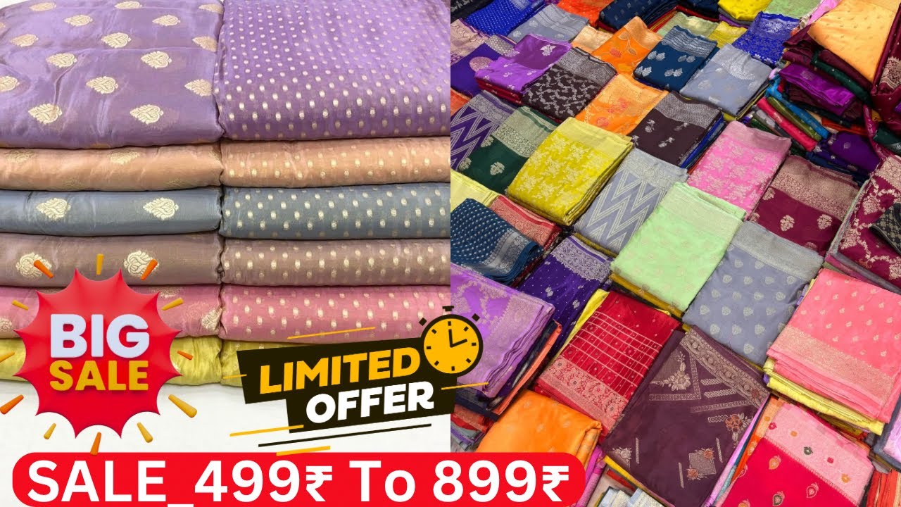 499₹ 699₹ 899₹ Banarasi Silk Sarees On Sale In Banaras After Diwali 2025 