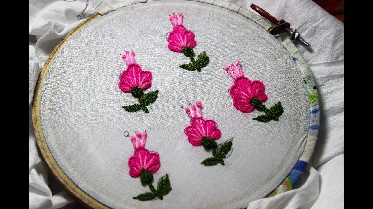 Beautiful Flower  Hand Embroidery Design ll Shashi Embroidery ll Craft & Design