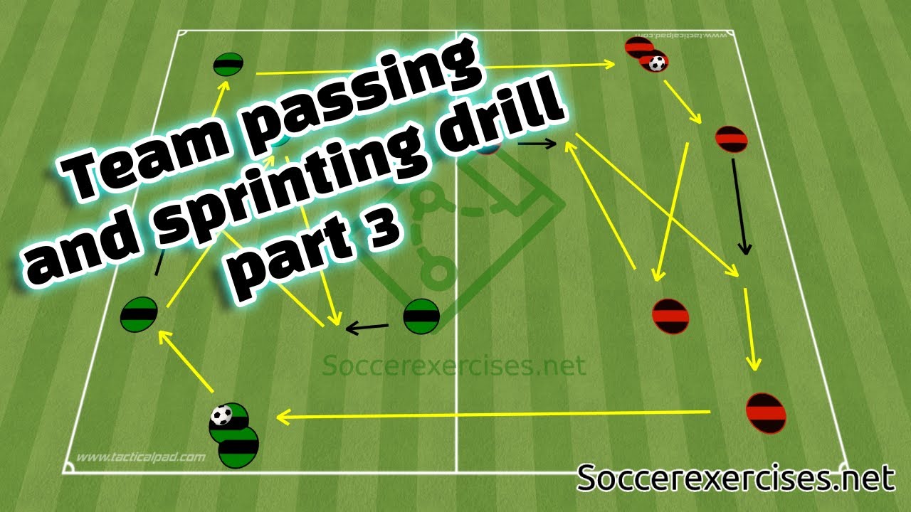 Team passing and sprinting drill - part 3