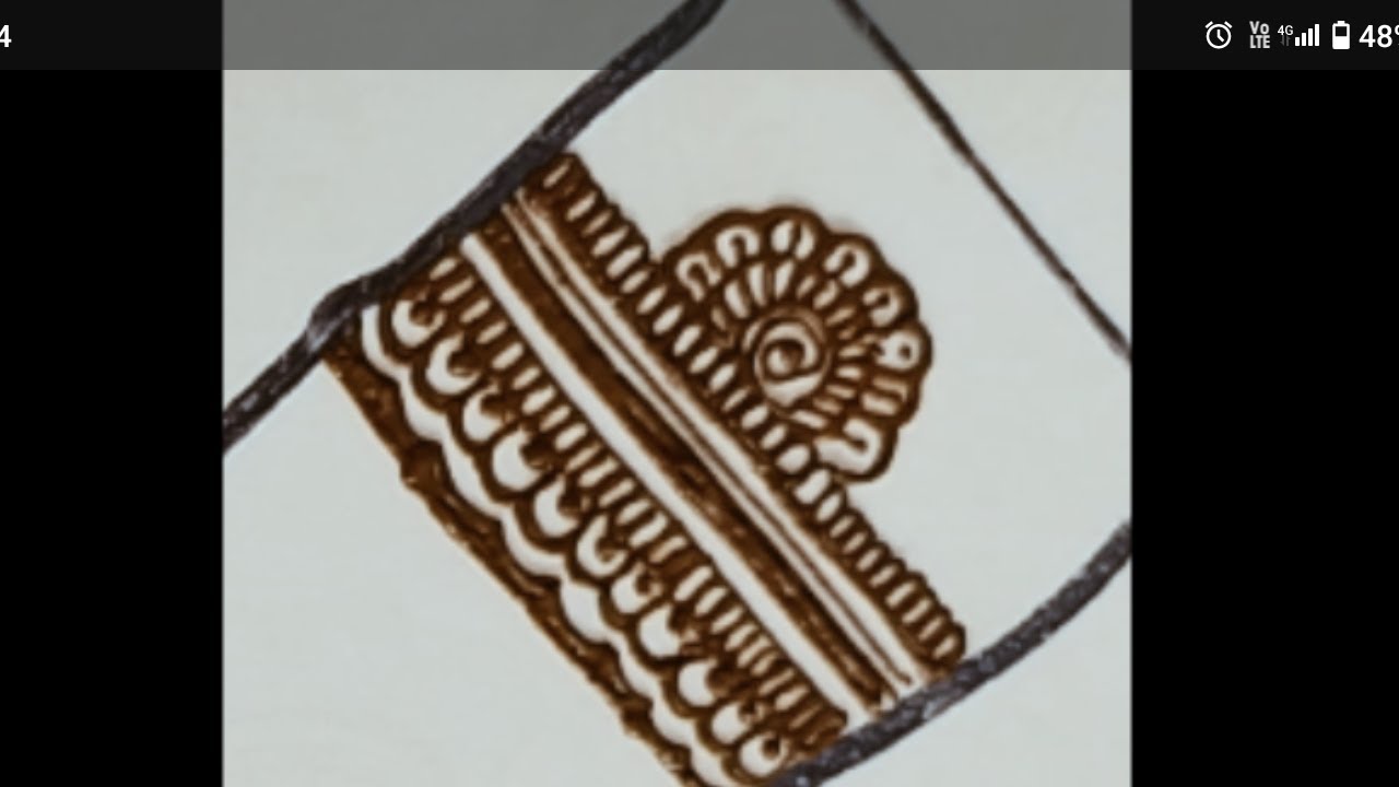 Easy mehendi border design @fashion makeover 108 #mehmdi #art