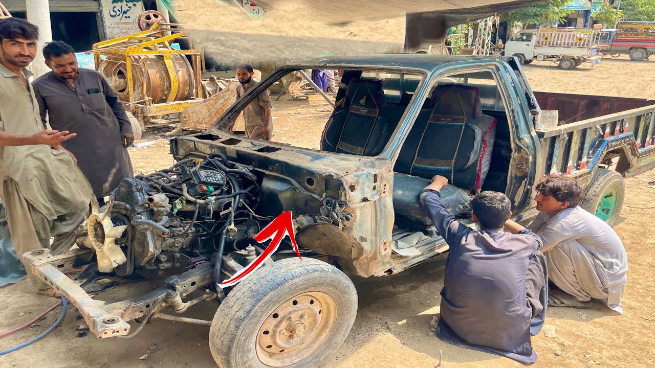 Most Incredible Process Old TOYOTA Hilux Fully Restoration & Repairing In The Local workshop 