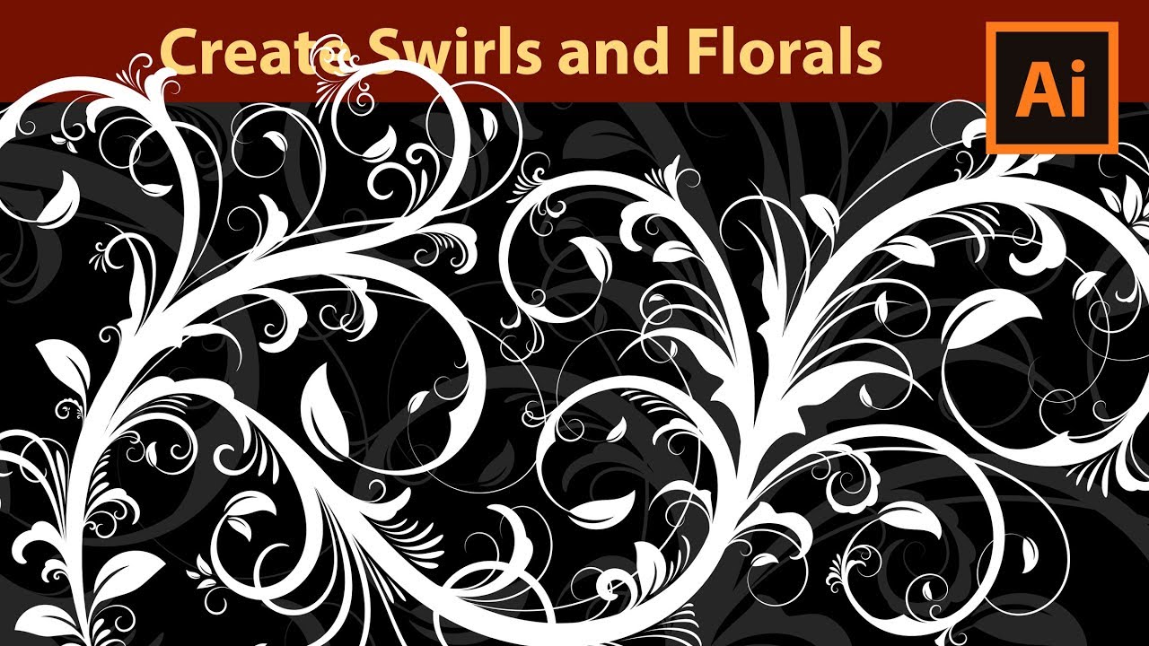 How to draw Florals - Swirls - Flourishes in Adobe Illustrator