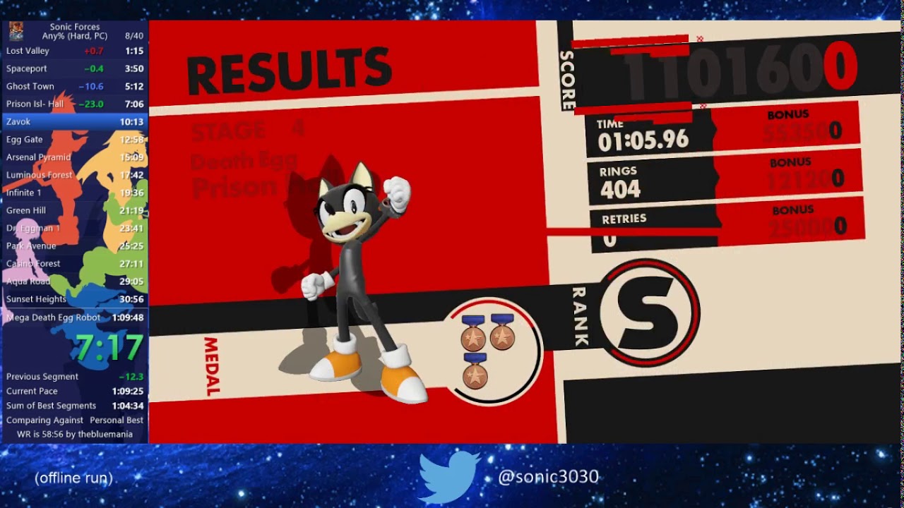--OLD-- Sonic Forces any% speedrun - 1:08:30 RTA --OLD--