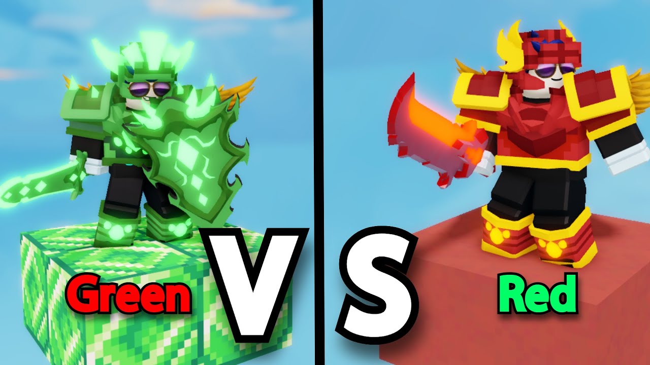 Roblox Bedwars, but my Inventory is GREEN