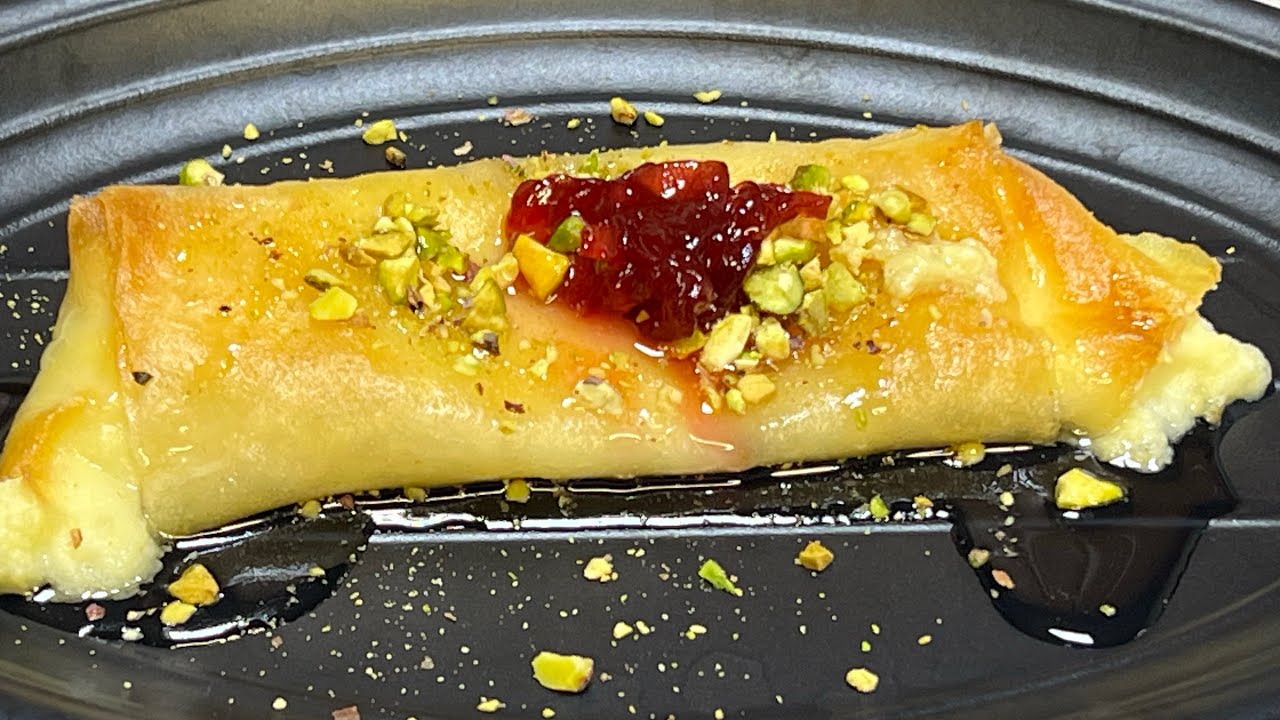 رقاقات بالجبن وزنود الست بالقشطة بنفس العجينة خطوة بخطوة وبطعم غييير شكل