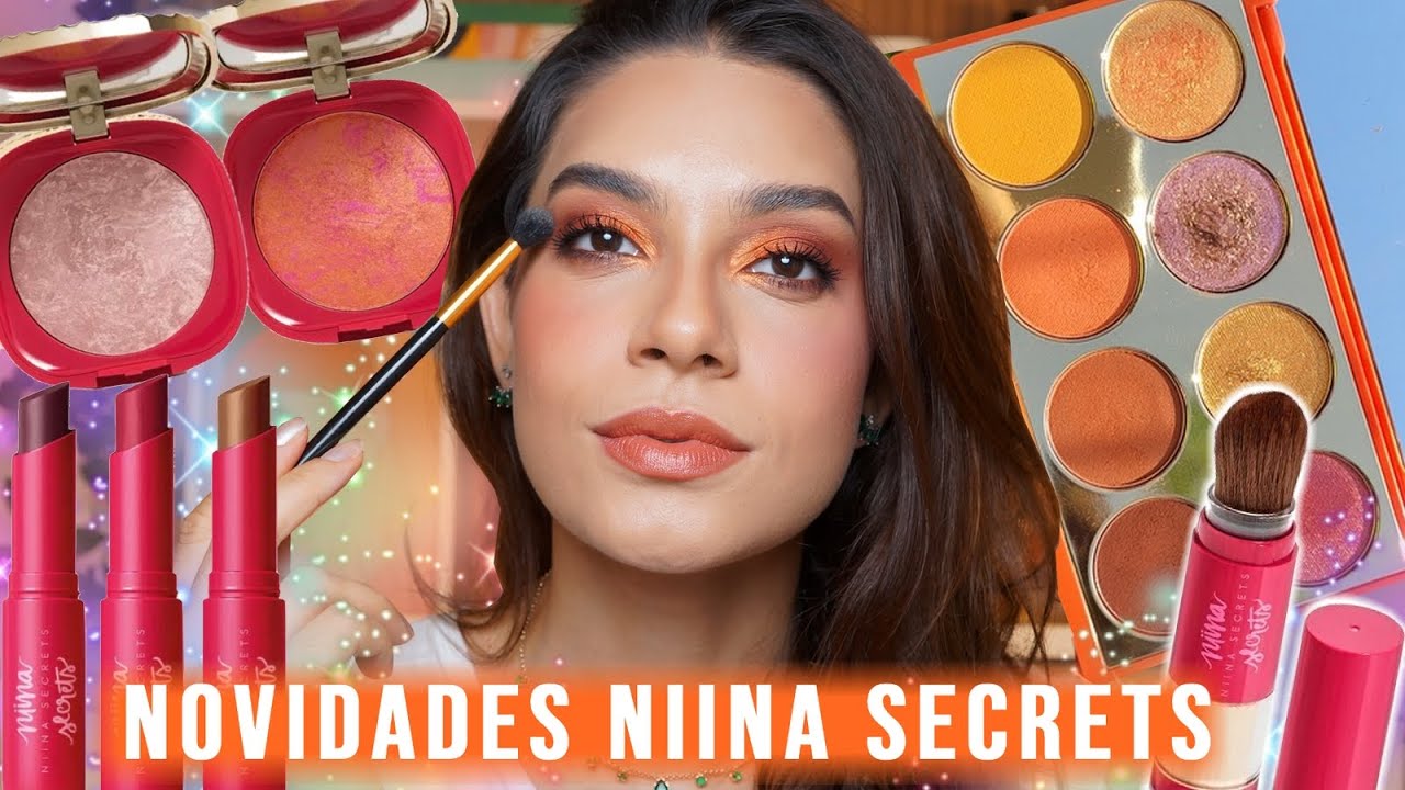 ✨NEWS NIINA SECRETS: PALETA ORANGE, BLUSH MARMORIZADO, PÓ SOLTO DIFERENTÃO e BALM LABIAL