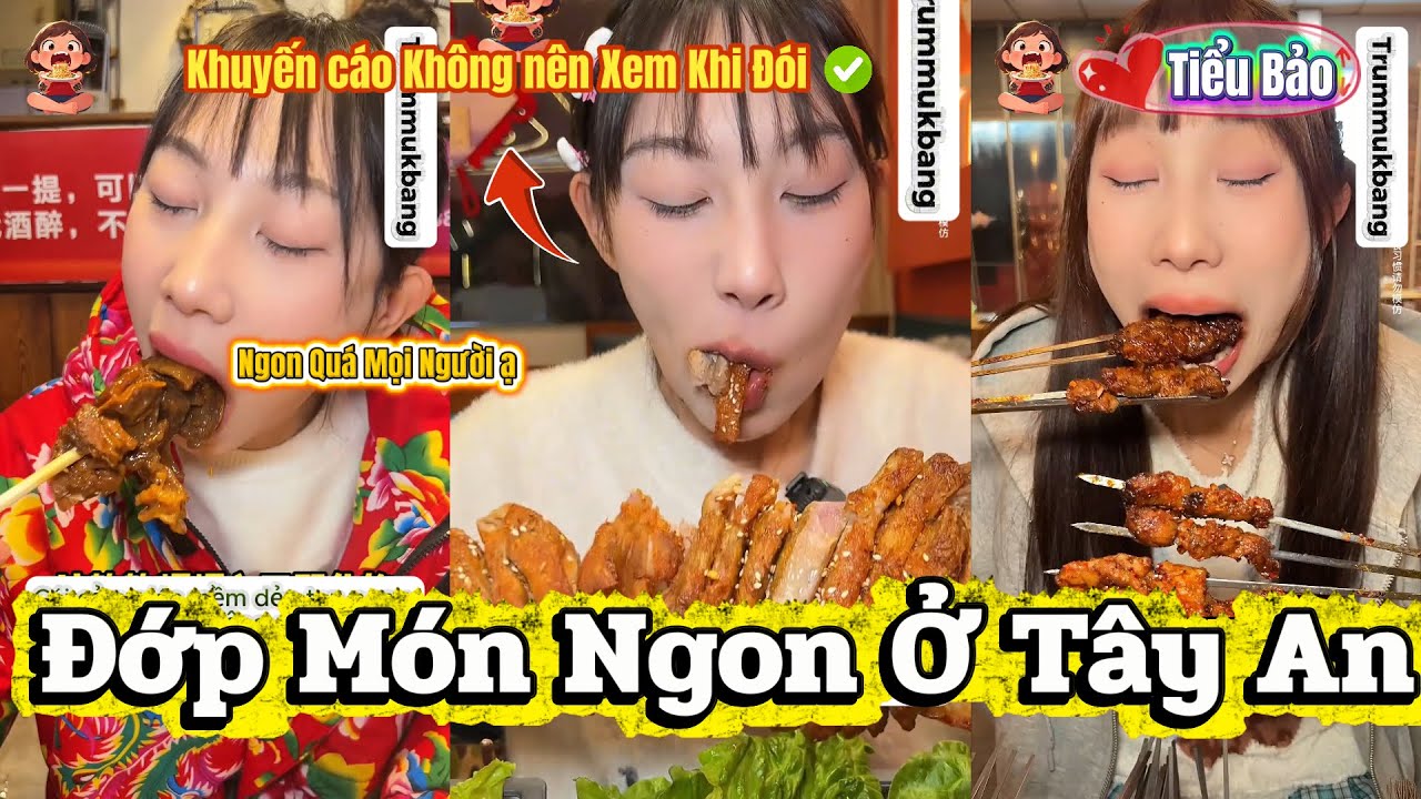 Tổng Hợp|Tiểu Bảo Đi Đớp Xiên Nướng Tây An Vs Đớp Nguyên Cái Đầu Cừu cải thiện GPA cho quán #tieubao