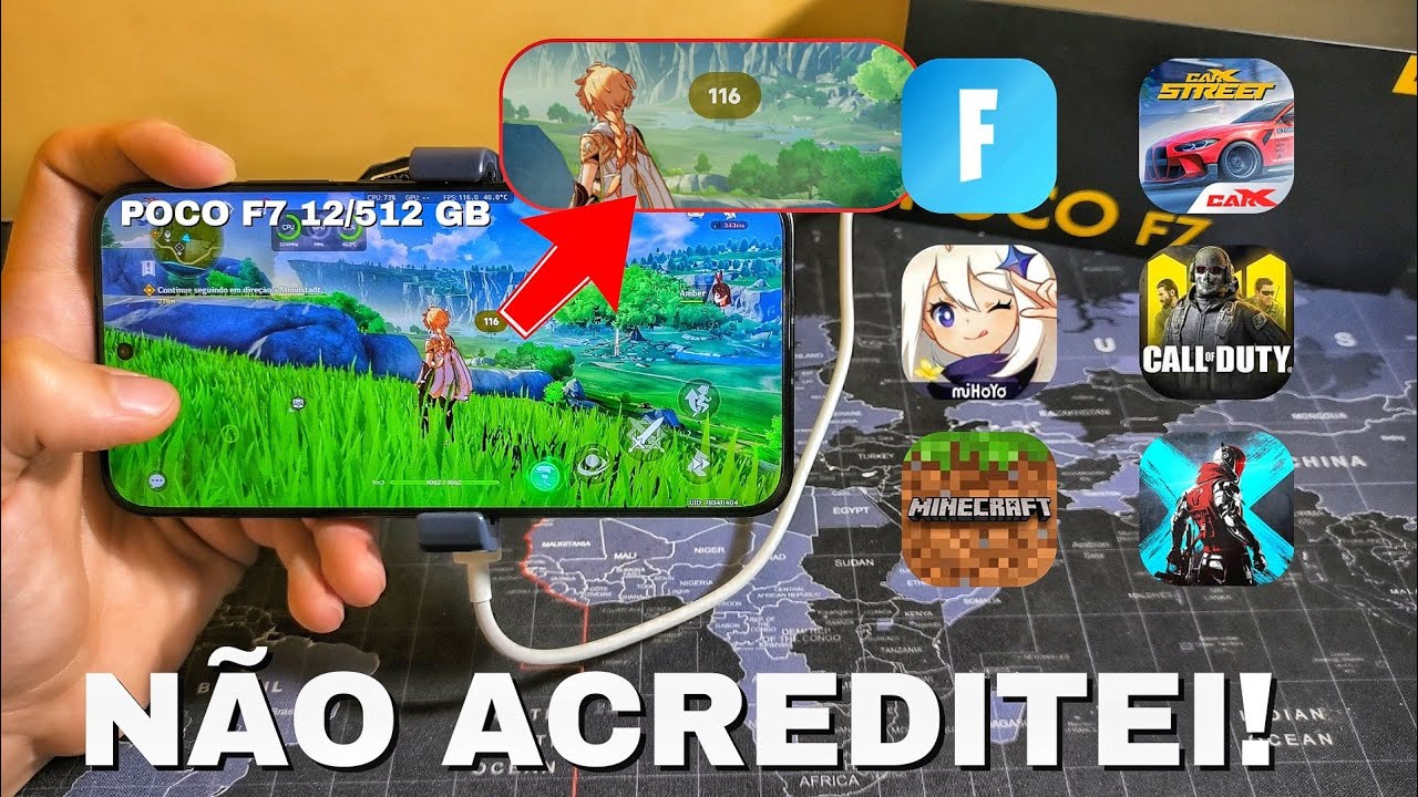 POCO F7 É UMA BESTA ENJAULADA! (Nunca vi isso, X7 pro foi humilhado)-Gaming test