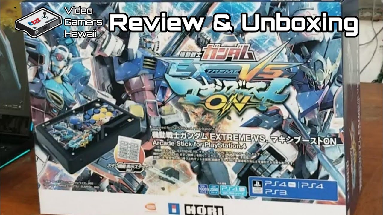 Mobile Suit Gundam: Extreme Vs. Maxi Boost ON Hori Arcade Stick Unboxing and Review