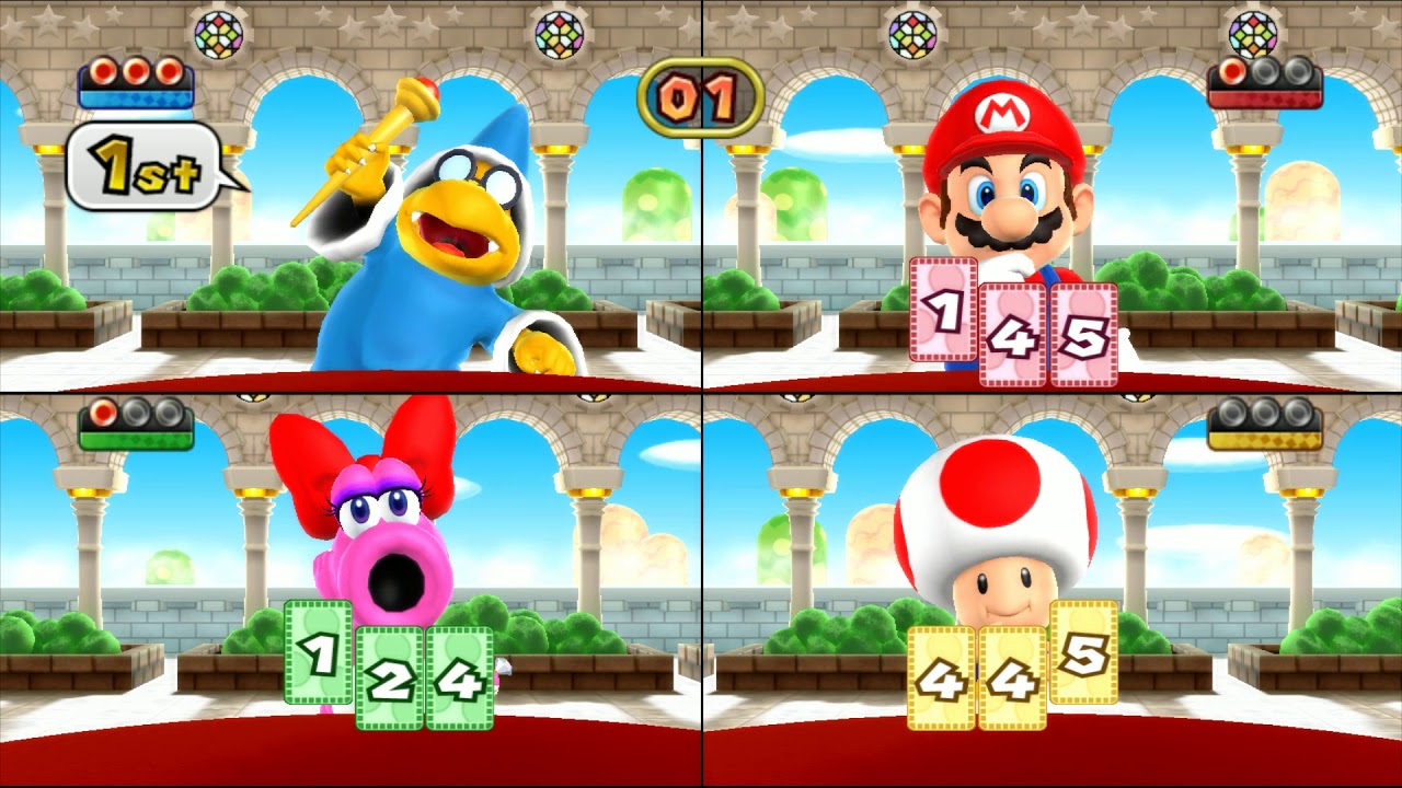 Mario Party 9 Garden Battle - Kamek vs Mario vs Birdo vs Toad Gameplay | MARIOGAMINGHUB