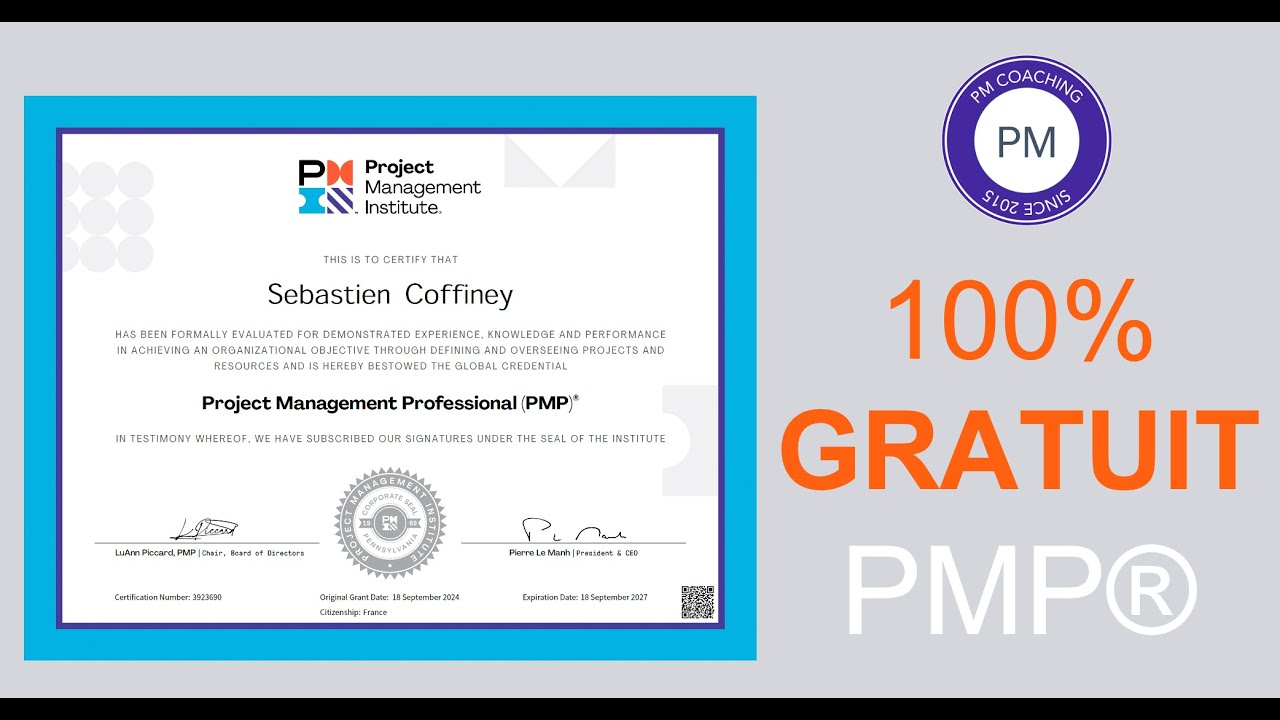 PMP® - 100% Gratuit : Formation, Préparation & Entraînement
