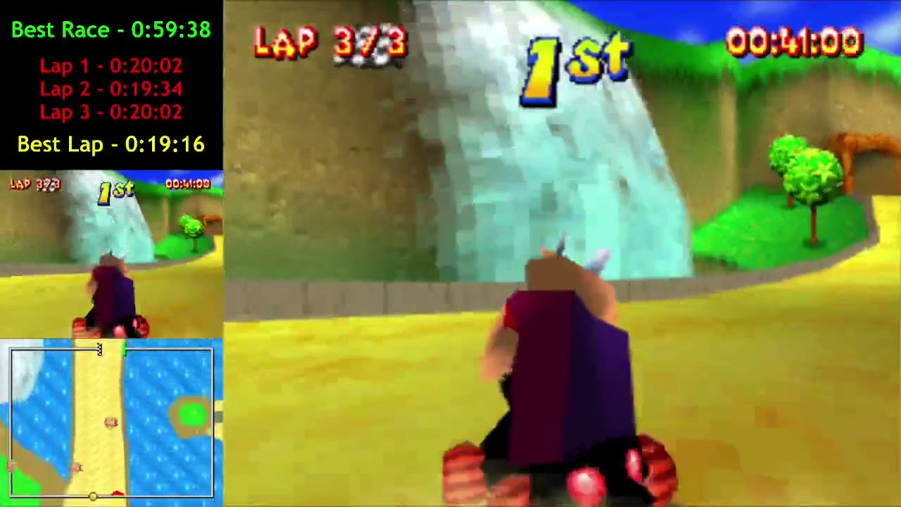 DKRDS - Treasure Caves (Car) "Time Trial Best Lap" in 