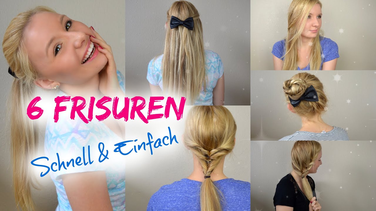 6 SCHNELLE & EINFACHE FRISUREN OHNE HITZE - Back to School #2