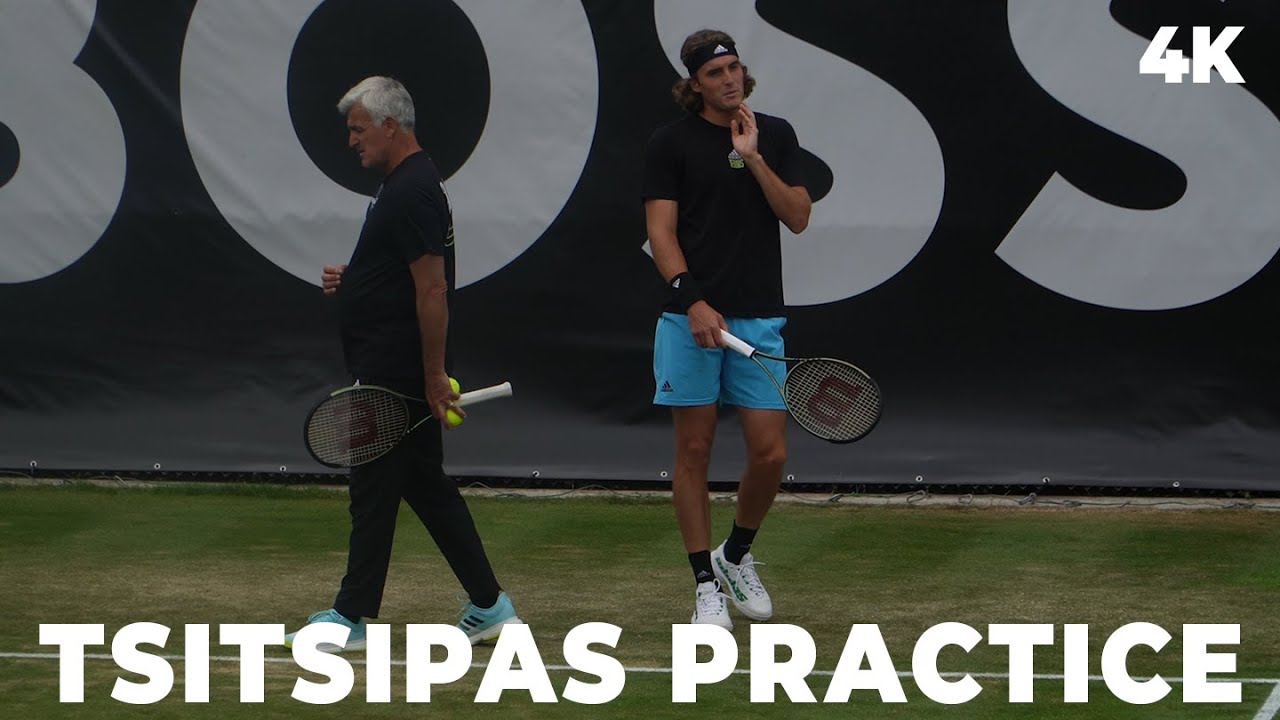 Tsitsipas Baseline Practice Session | Boss Open Stuttgart | 4k High Quality