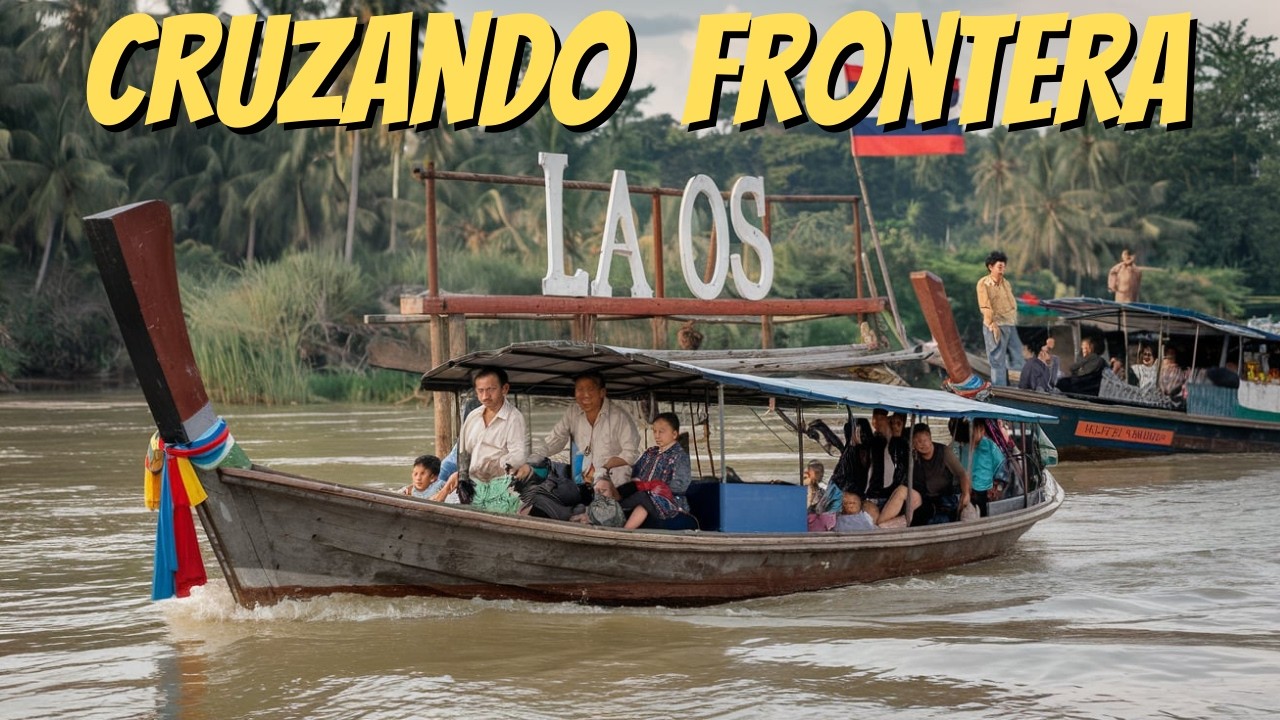 De TAILANDIA a LAOS 🌍 Como cruzamos la FRONTERA y  VIAJE en BARCO por el RIÓ MEKONG (Parte 1)