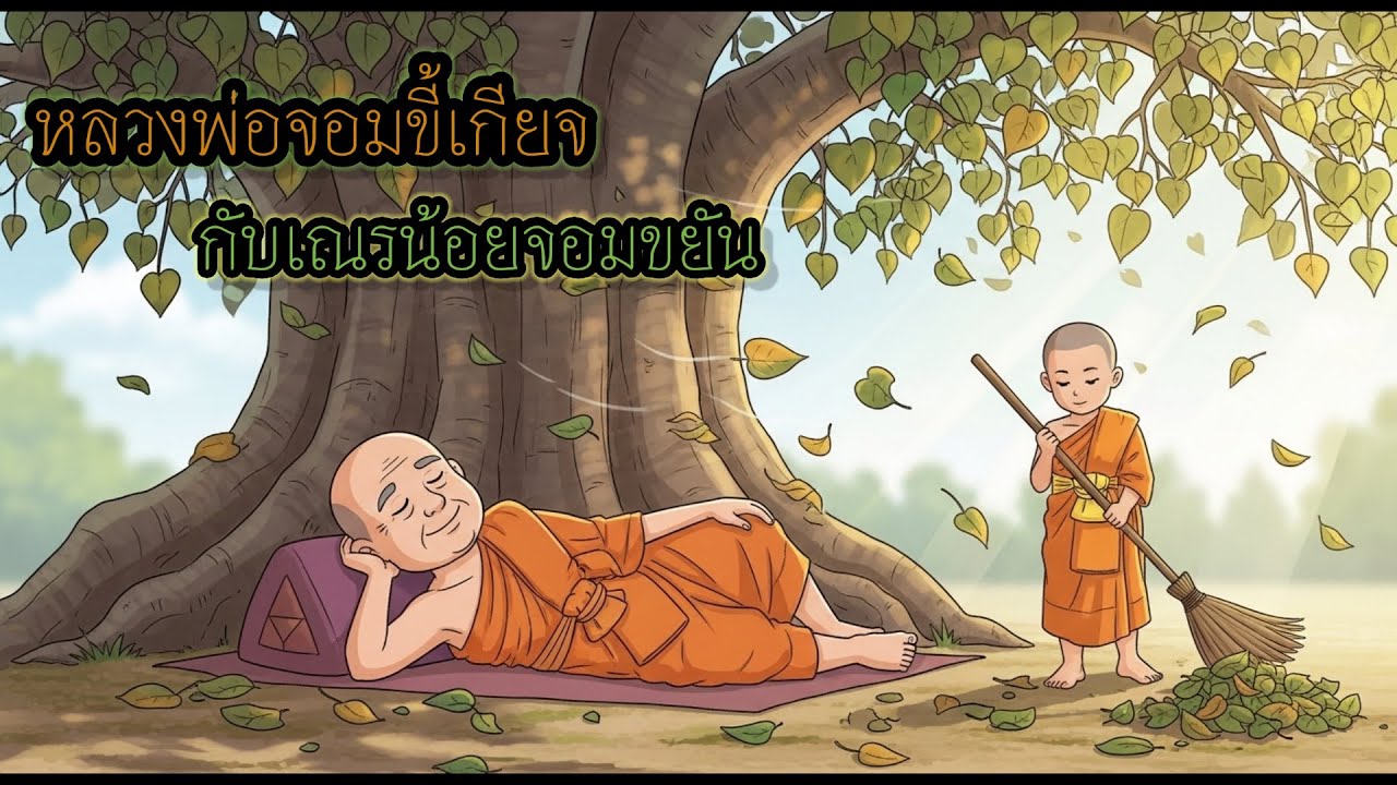 หลวงพ่อจอมขี้เกียจ กับเณรน้อยจอมขยัน #นิทาน #แง่คิดชีวิต #นิทานก่อนนอนสำหรับเด็ก #นิยาย