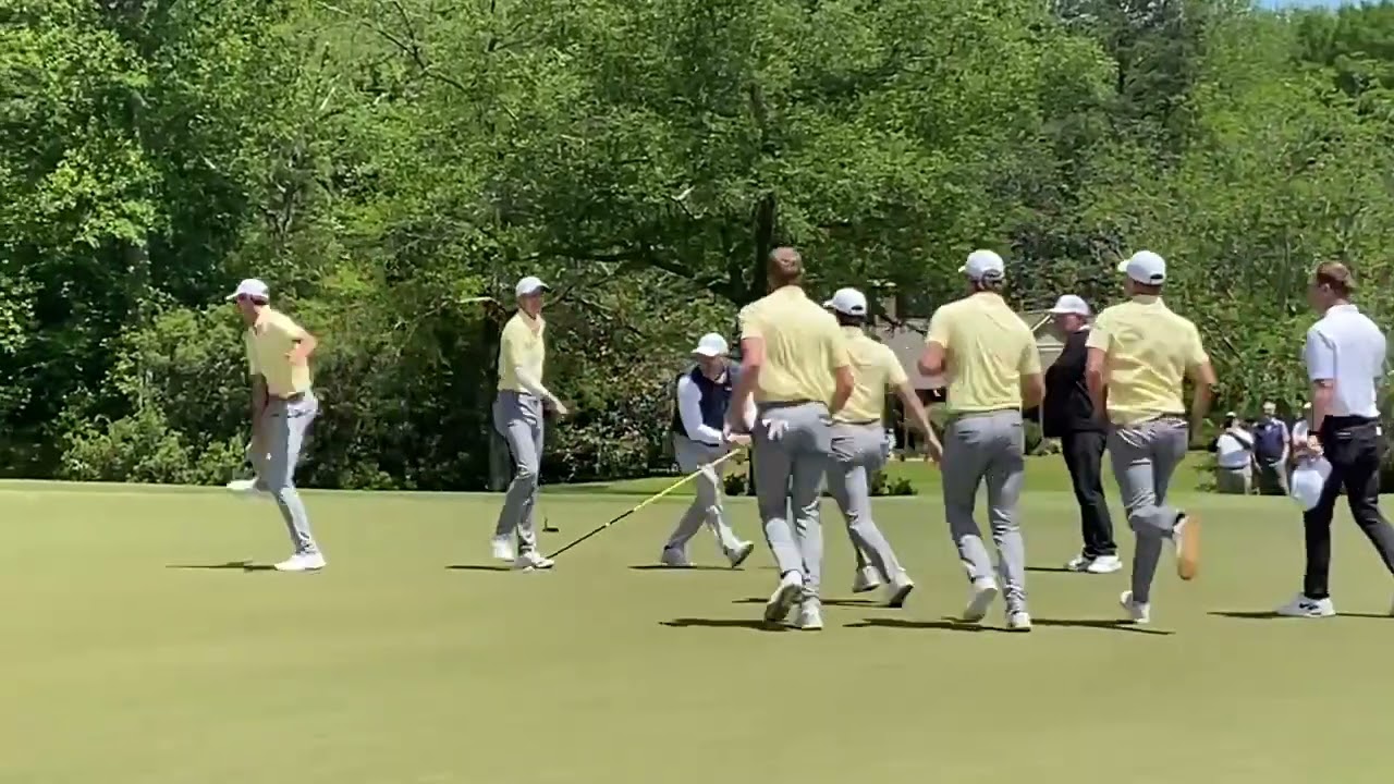 GT Golf - Ross Steelman match clinching putt at ACC Golf Championship, April 24, 2023