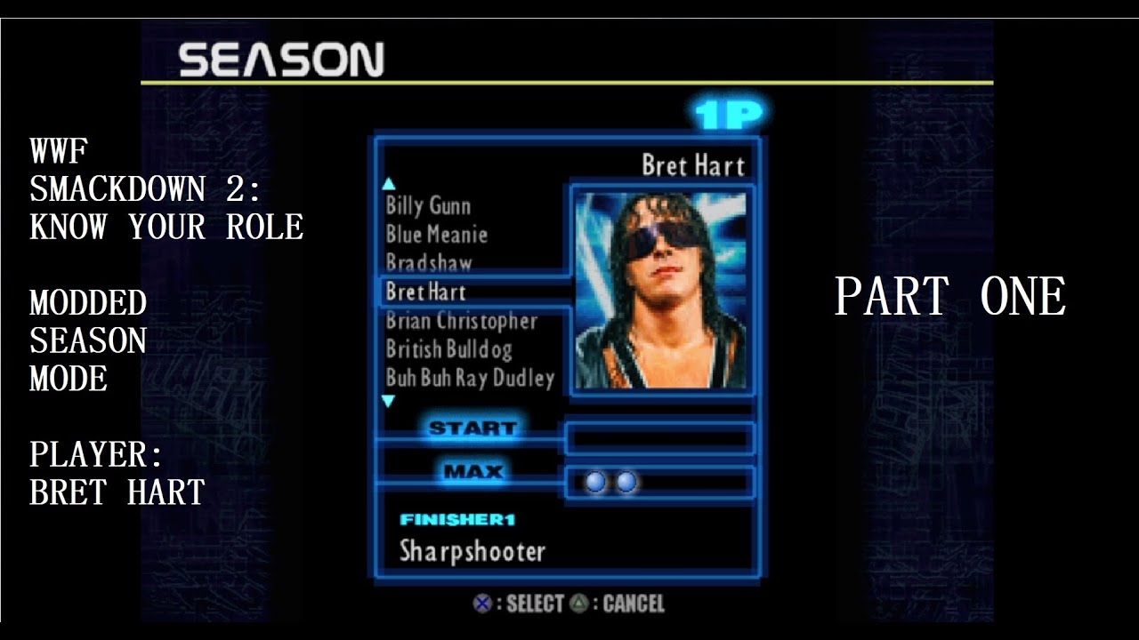 WWF SMACKDOWN 2 KNOW YOUR ROLE: MODDED SEASON MODE PART 1 WITH BRET HART