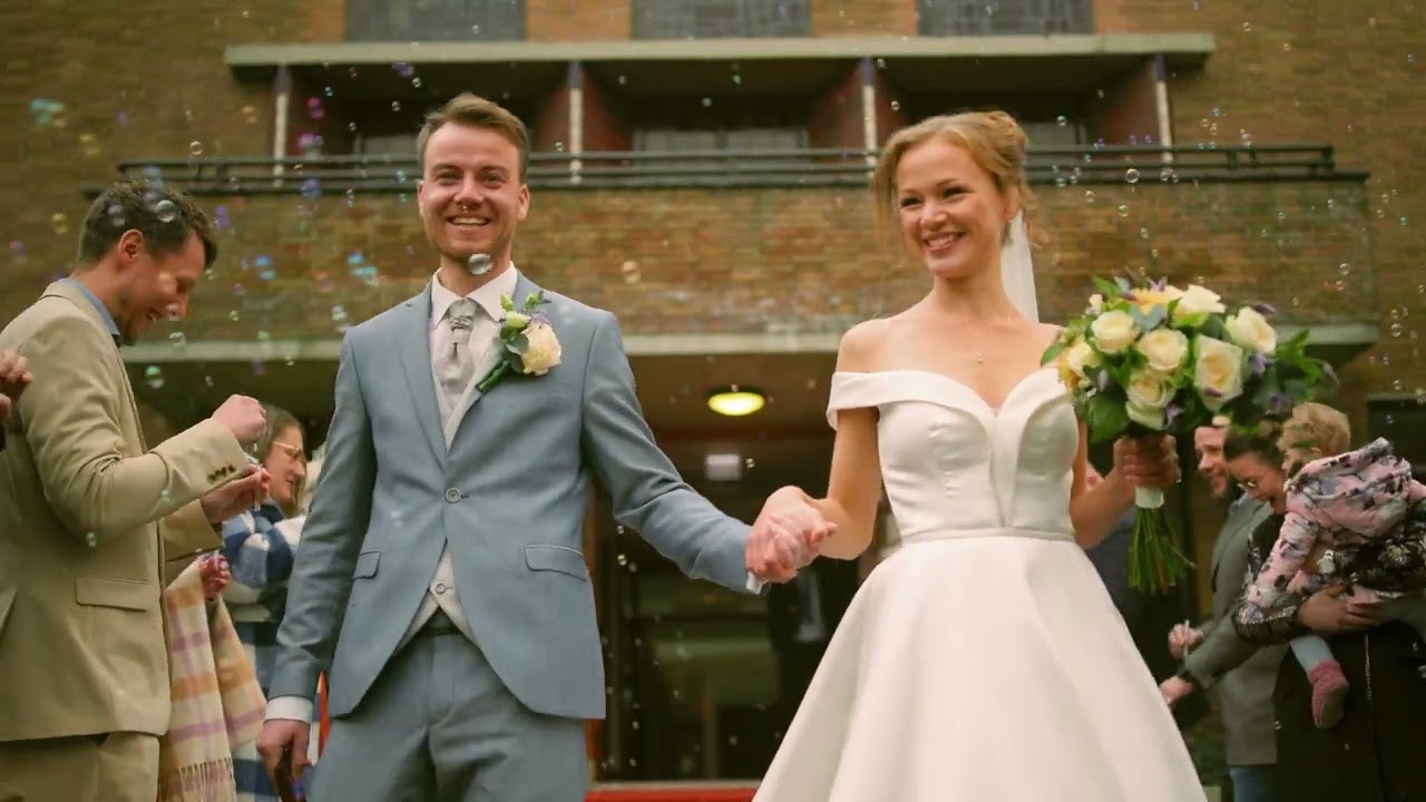 Trailer Lisa and Machiel, church wedding in Katwijk.
