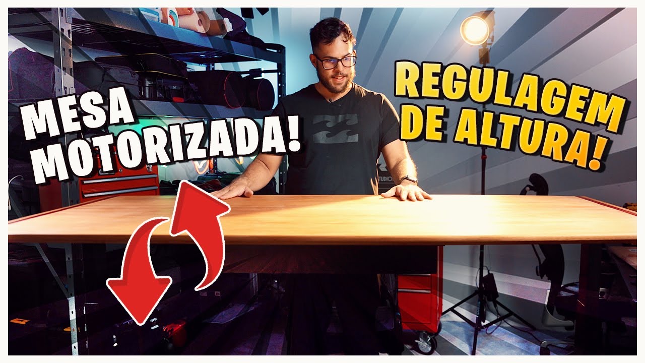 MESA MOTORIZADA! Montagem da mesa de Regulagem de Altura da SLIKDESK!