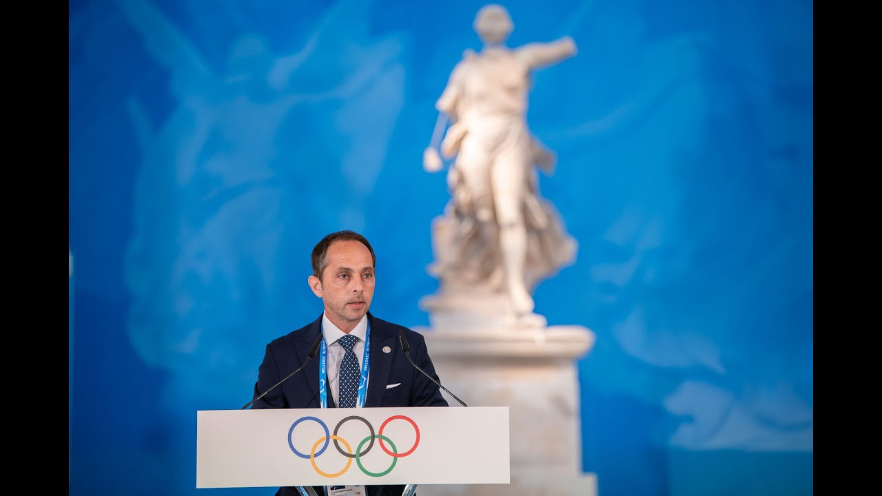 Χαιρετισμός Δημάρχου Αρχαίας Ολυμπίας στην τελετή Αφής Φλόγας (XXV Χειμερινοί Ολυμπιακοί Αγώνες)