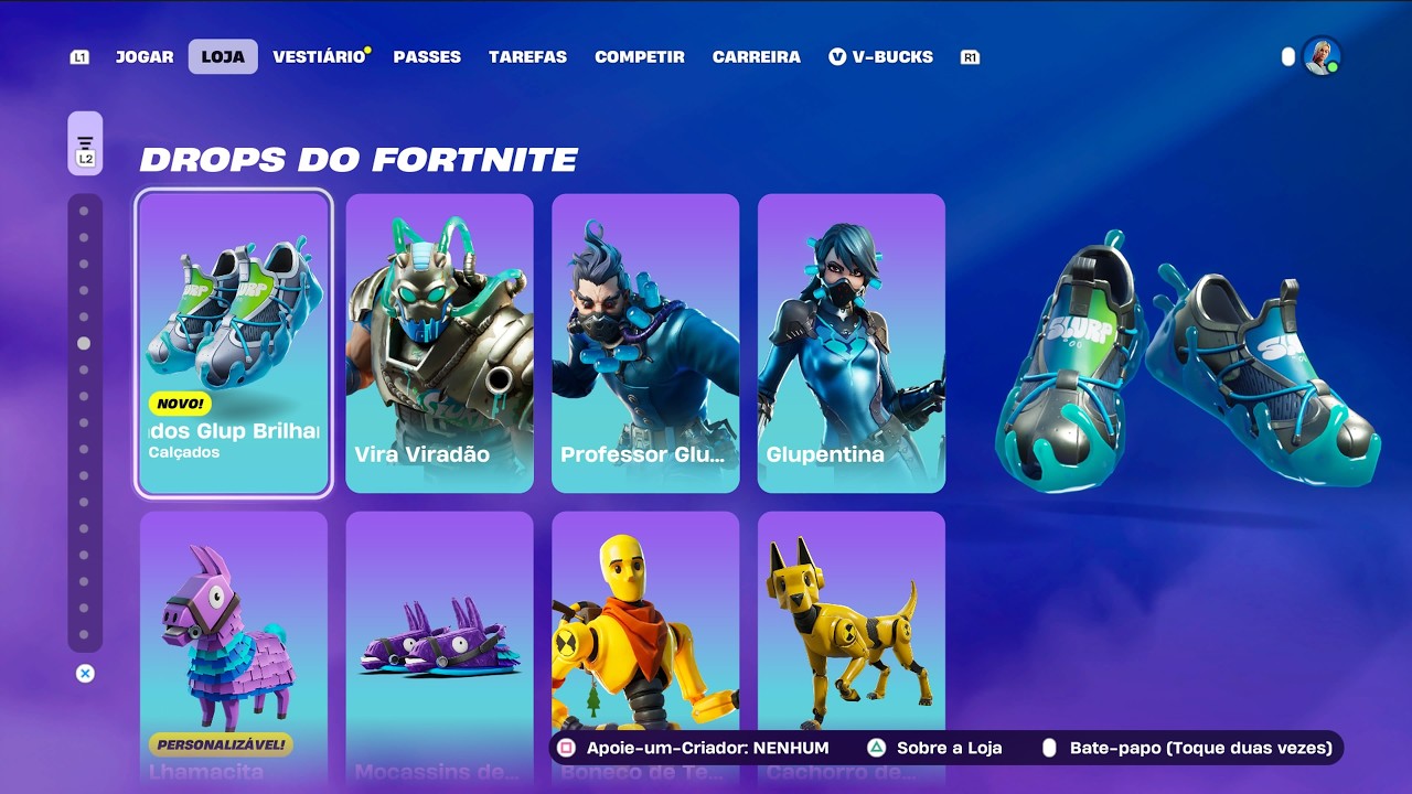 *NOVOS CALÇADOS GLUP BRILHANTE, E PACOTÃO VOLTOU APÓS 506 DIAS!* - LOJA FORTNITE - 18/02/2026