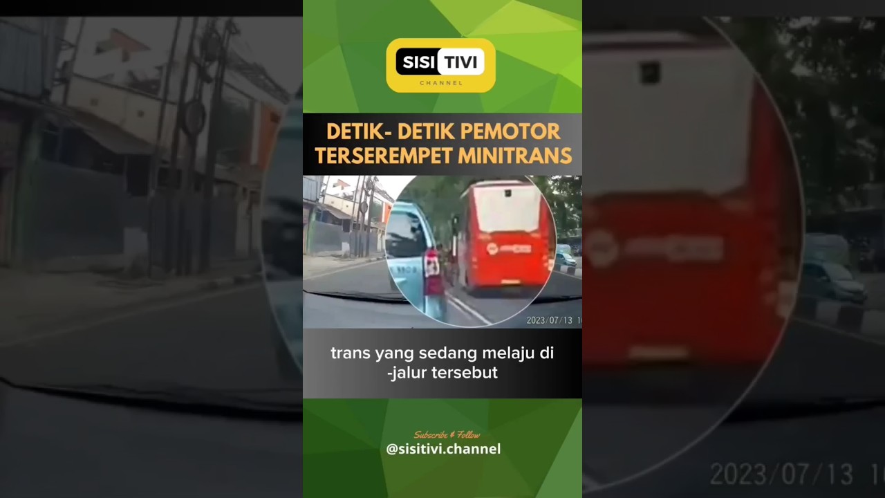 Detik-detik Pemotor Terserempet Minitrans #shorts #transjakarta