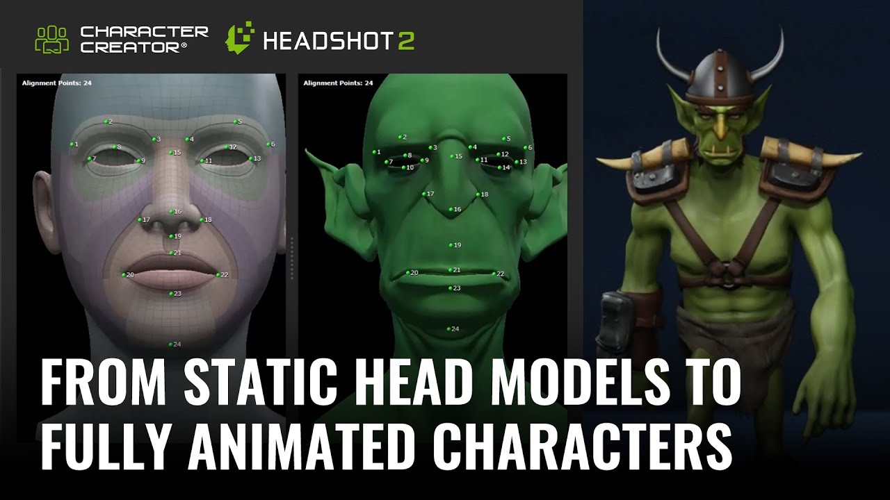 Turning Static Head Models into Fully-Animated 3D Characters | Character Creator