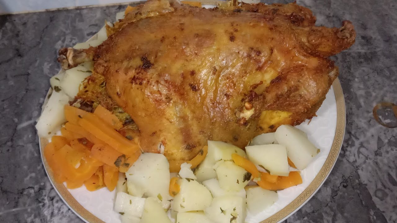 الدجاج مشوي في الفرن بطريقة مبسطة وفي نفس الوقت لذيذة جدا😋