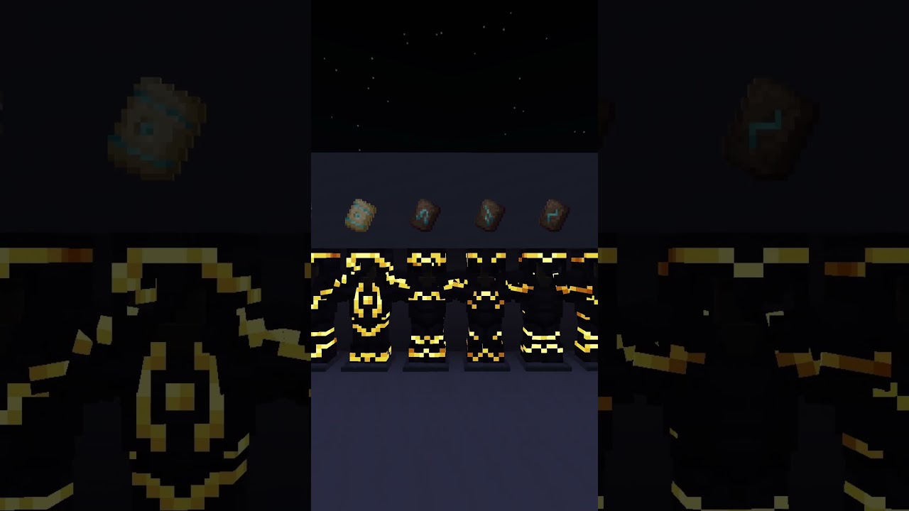 All Armor Trims with Gold on Netherite Armor! PURE LUXURY! ✨👑 #minecraft