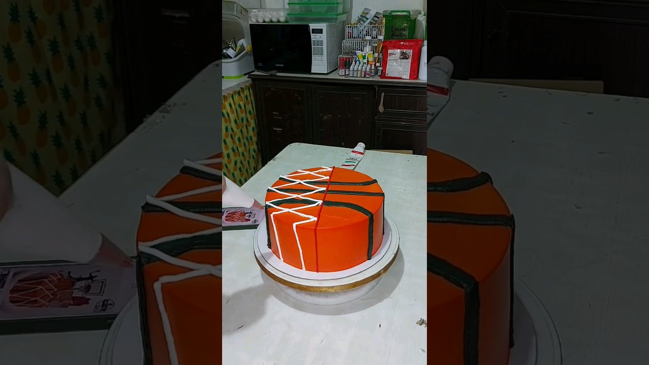 basketball theme #basketball #cake #minivlog #cakedecorating #caketutorial #cakeideas