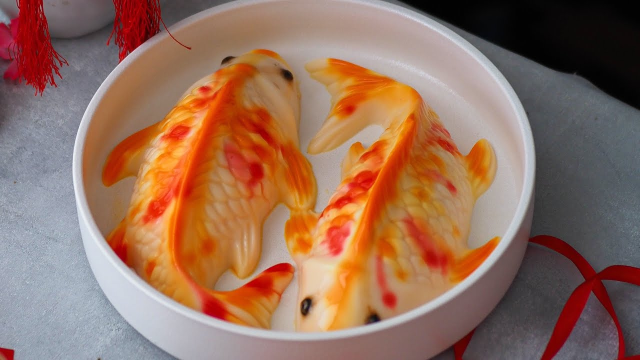 How to make Koi Fish Jelly #cny #dessert | 锦鲤燕菜糕 ｜年年有余的好彩头🧧