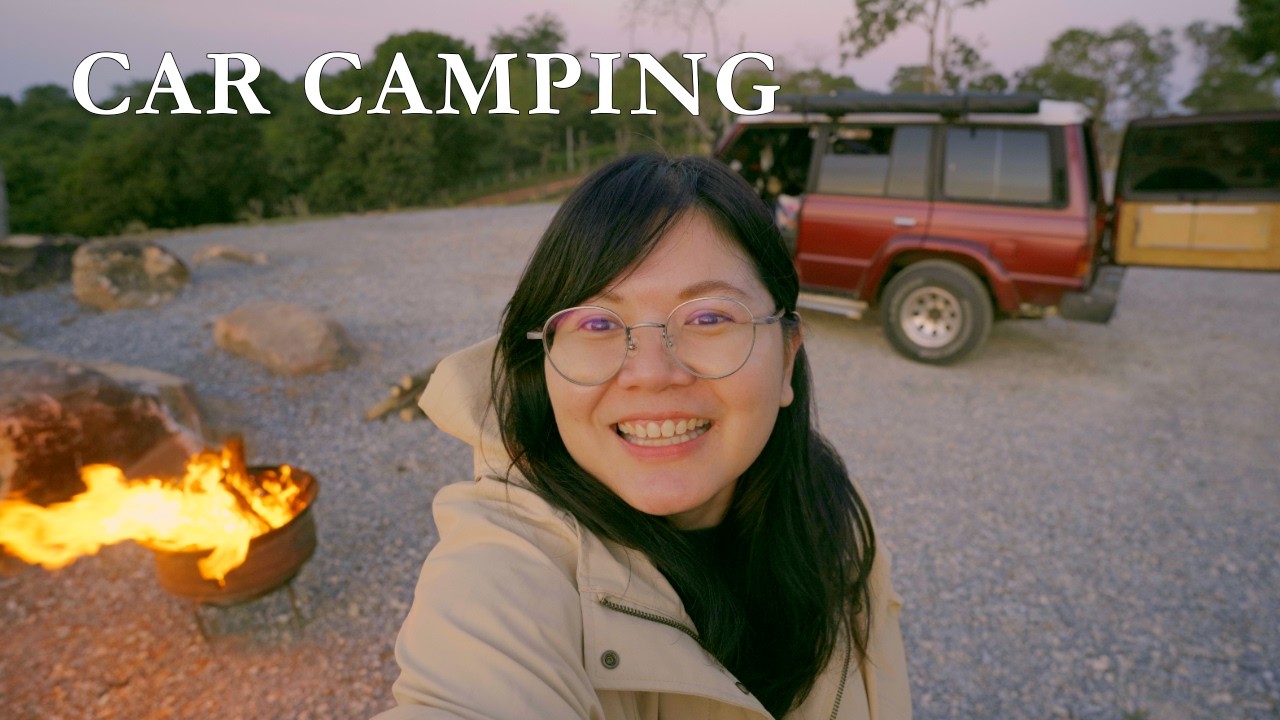 SOLO CAR CAMPING นอนในรถ Sunset 22 สีคิ้ว ส่งท้ายปี หมูย่าง กองไฟ มิตรภาพ Its me Maan 113