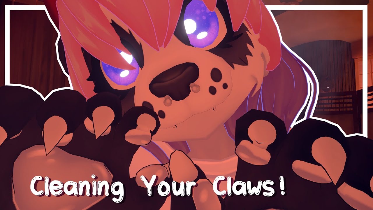 Furry ASMR | Cleaning Your Claws! | Nail Brush, Water sounds |
