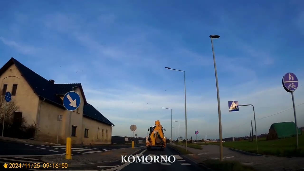 Jedziemy autem z Kędzierzyna - Koźla do Żywocic Gm  Krapkowice 25 11 2024 r